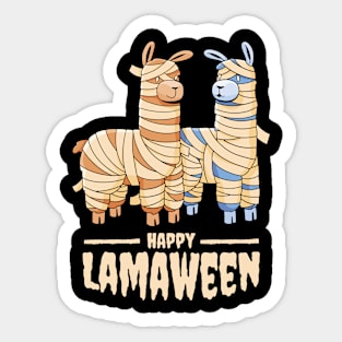 Happy Lamaween - Halloween mummy Sticker